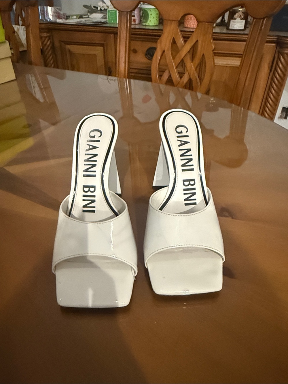 Gianni Bini White Caylor Heels